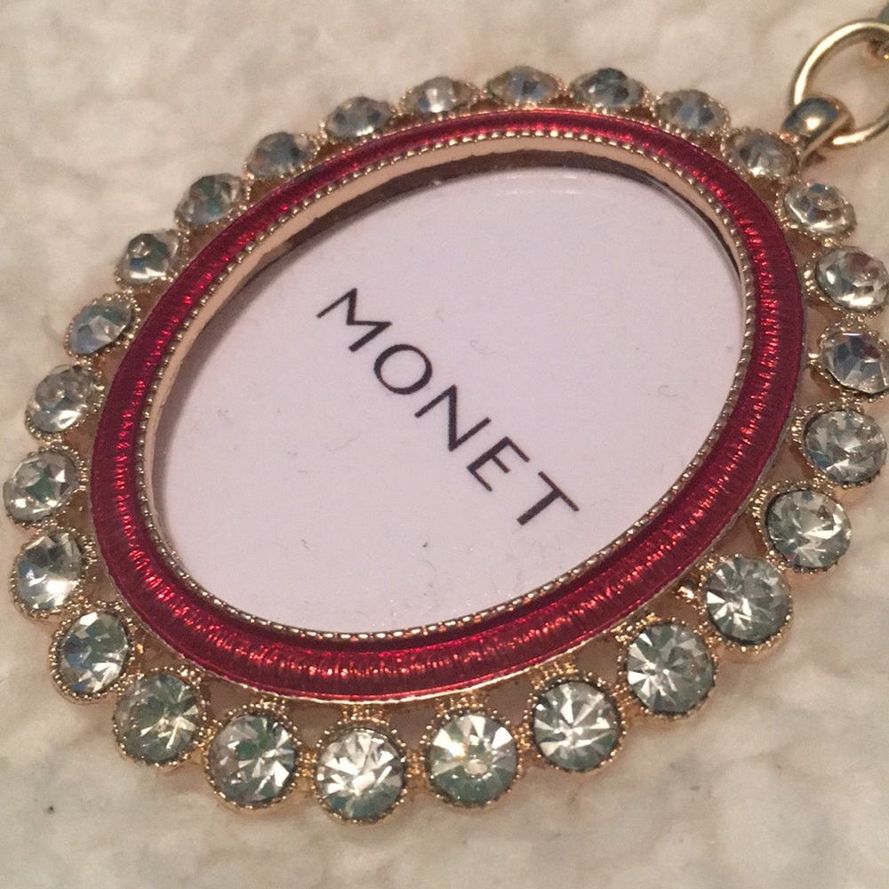 Monet Rhinestone Picture Frame Keychain - Picture 2 of 4